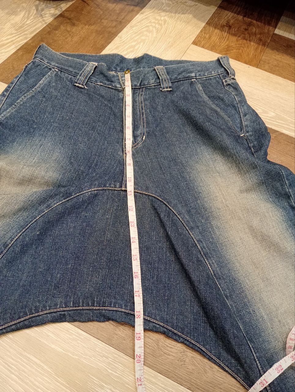 Devilock VINTAGE DEVILOCK JAPAN DROP CROTCH DENIM SHORTPANTS - SIZE M Size US 32 / EU 48 - 10 Thumbnail