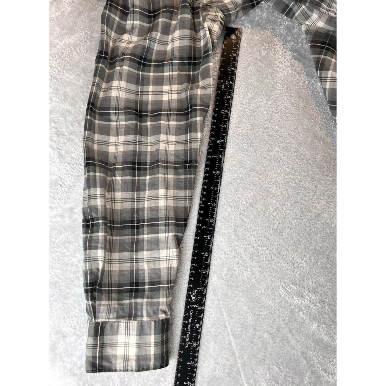 John Varvatos John Varvatos Plaid Shirt Mens 2XL Gray Black Button Front LS Casual Luxe Size US XXL / EU 58 / 5 - 5 Thumbnail