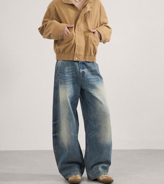 Japanese Brand Men's American-style high-street baggy curved-leg jeans Size US 32 / EU 48 - 4 Thumbnail
