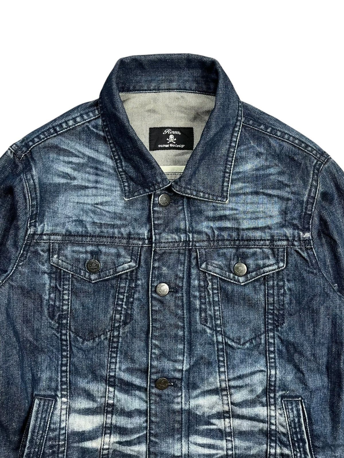 If Six Was Nine 2000s Semantic Design - Washed Vkei Style Denim Jacket Size US M / EU 48-50 / 2 - 5 Thumbnail