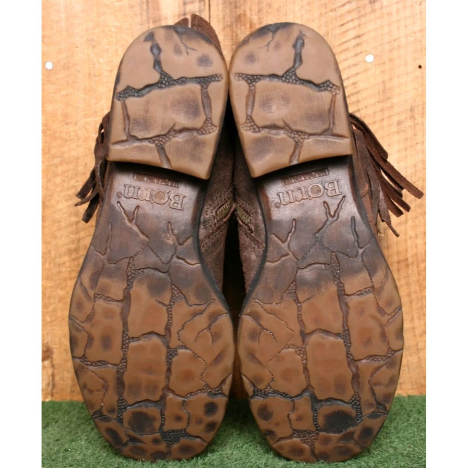Born BORN Cross Distressed Brown Suede Leather Slouchy Ankle Boots Sz. 8M Size US 8 / IT 38 - 5 Thumbnail