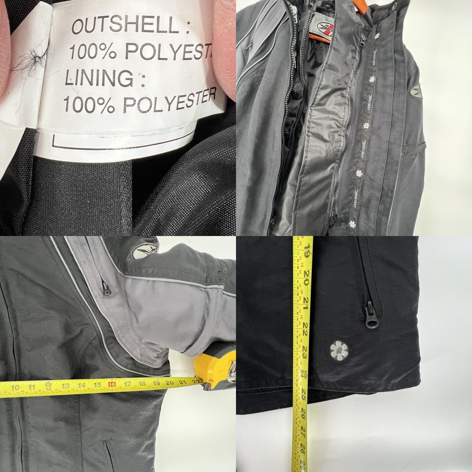 Joe Rocket Joe Rocket Motorcycle Jacket Women’s Lined Size Medium Black Gray Size M / US 6-8 / IT 42-44 - 9 Thumbnail