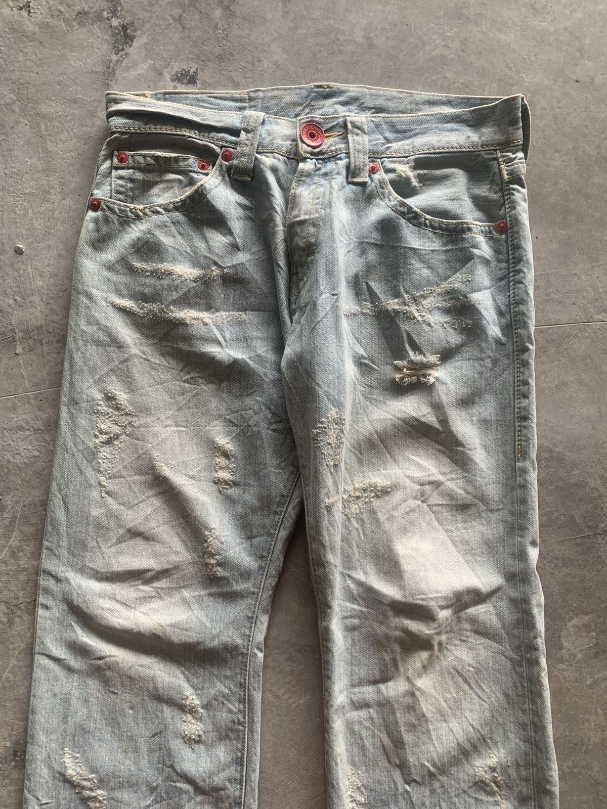 Hysteric Glamour Y2K CO&LU baggy style jeans backhit design Size US 34 / EU 50 - 4 Thumbnail