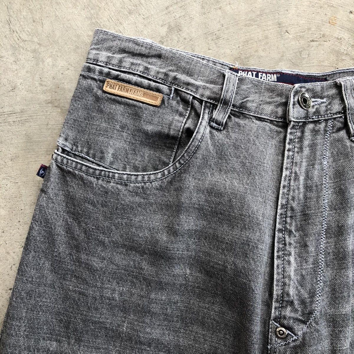 Phat Farm PHAT FARM Baggy Washed Black Jeans Size US 30 / EU 46 - 8 Thumbnail