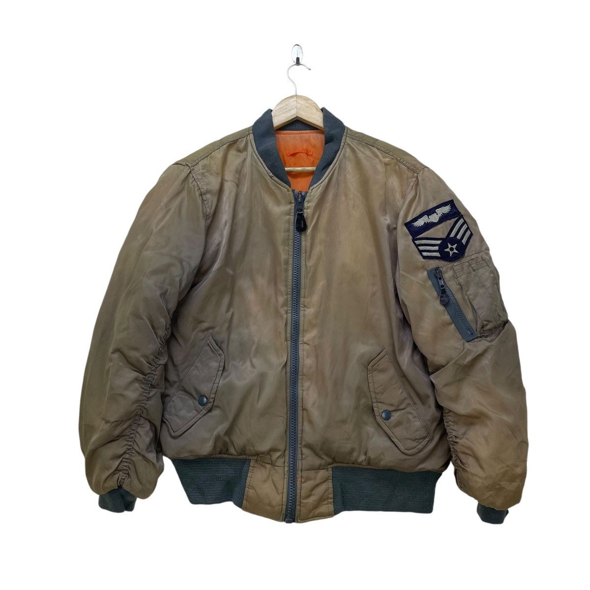 Vintage Vintage Bomber Ma 1 Europe SunFaded Jacket Size US L / EU 52-54 / 3 - 1 Thumbnail
