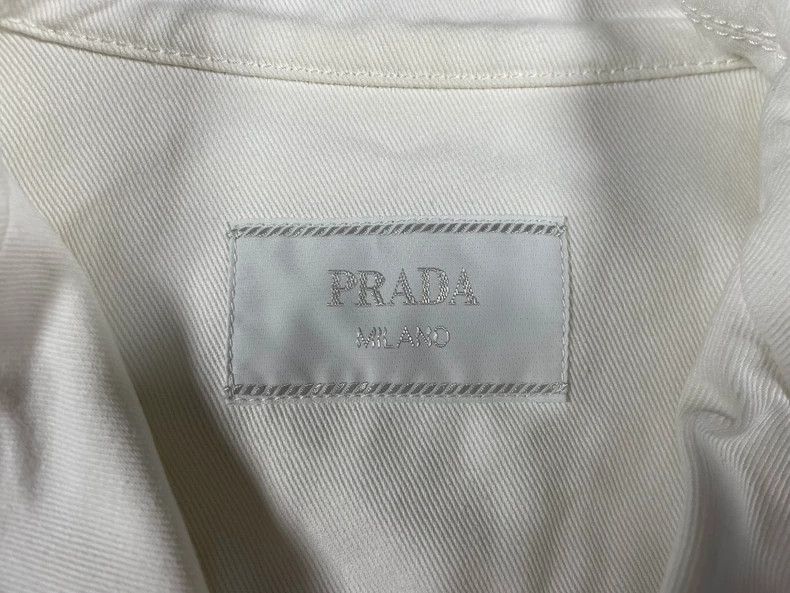 Prada Prada Denim short-sleeved shirt with triangle mark on the b Size US XS / EU 42 / 0 - 4 Thumbnail