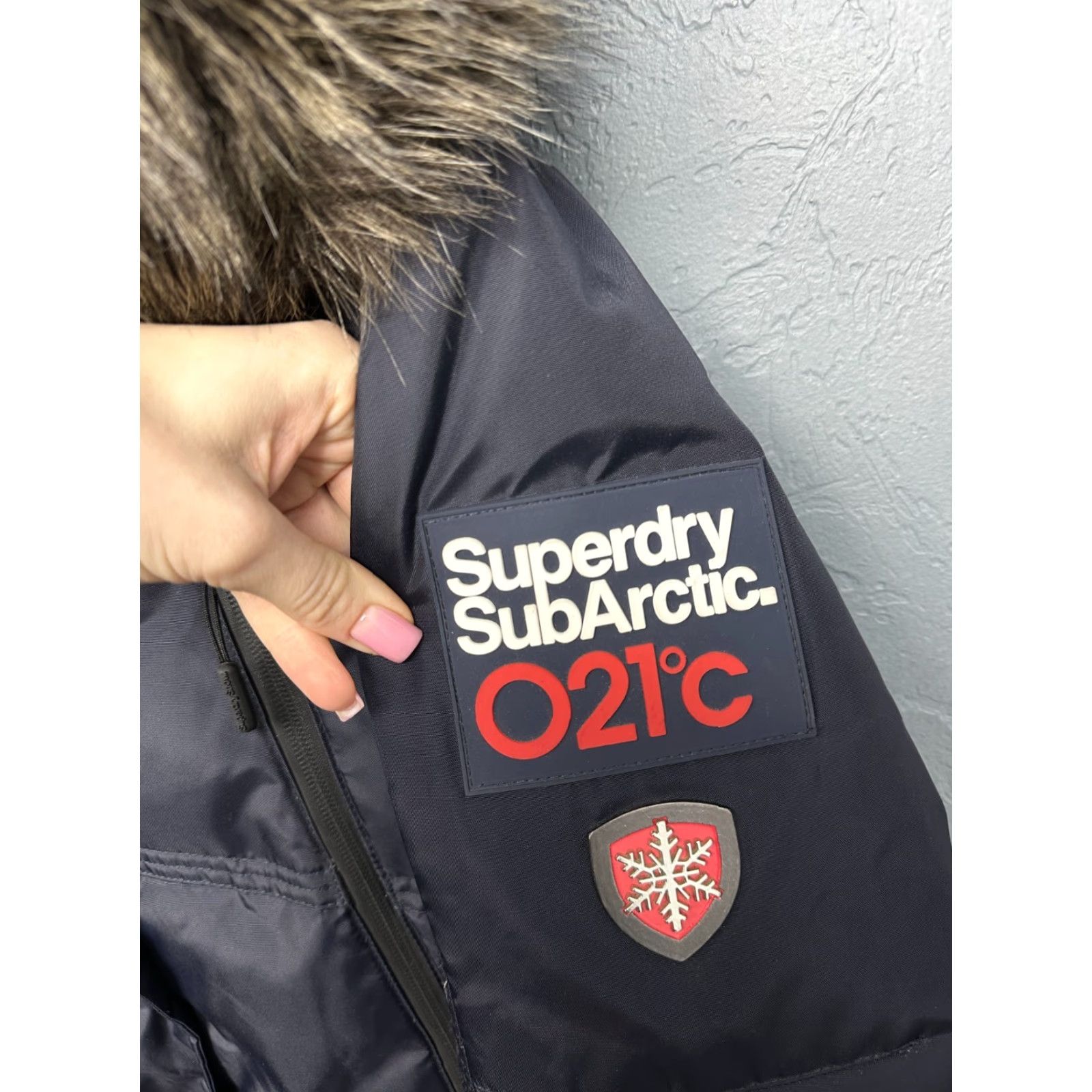 Superdry Superdry SubArctic Ski Puffer Parka Jacket L Women Blue Hooded Parka Wool? Nylon? Polyester? Size L / US 10 / IT 46 - 3 Thumbnail