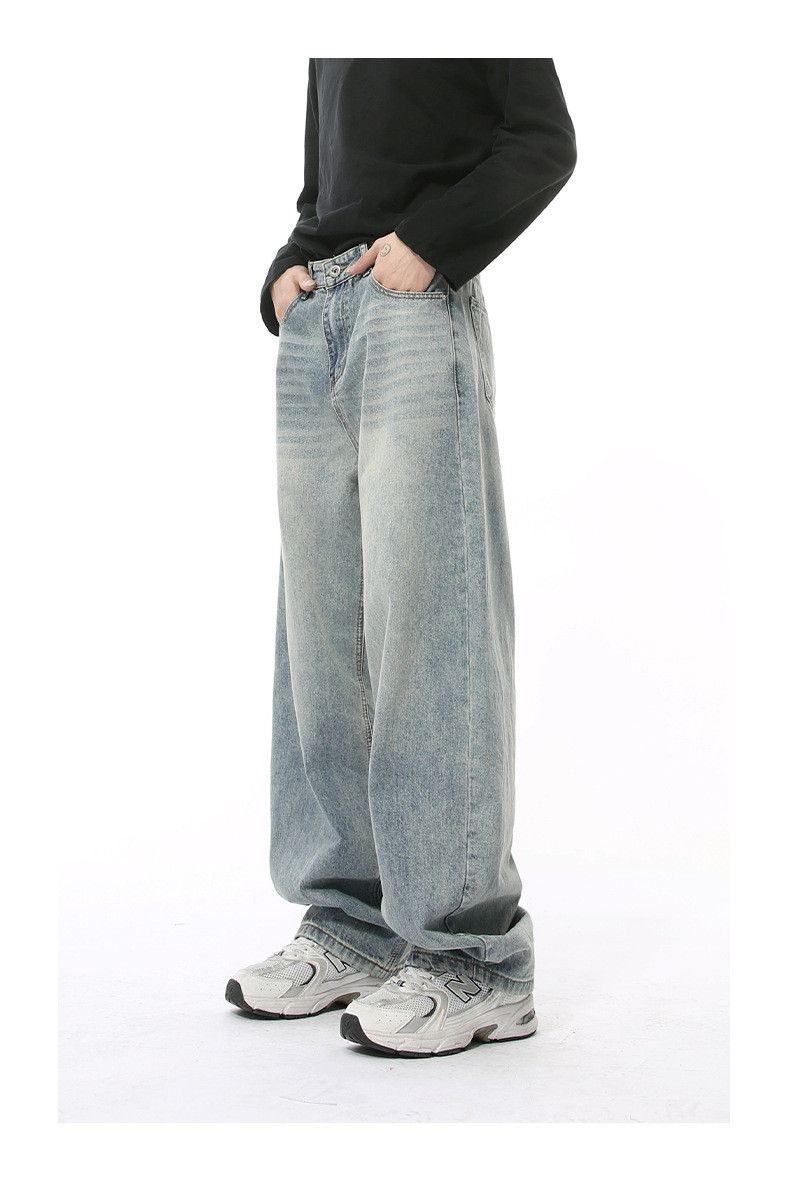 Japanese Brand Japanese retro wide-leg washed curved jeans Size US 32 / EU 48 - 4 Thumbnail
