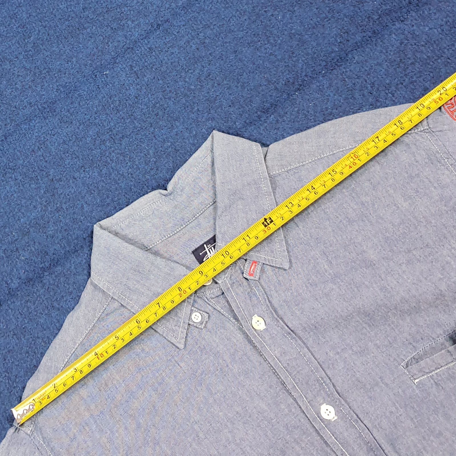 Stussy Vintage Stussy Blue Denim Style Button Up Shirt C294N24 Size US L / EU 52-54 / 3 - 10 Thumbnail