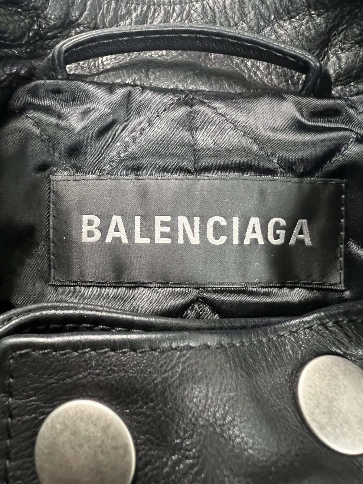 Balenciaga BALENCIAGA SS23 MUDSHOW SHRUNK LEATHER JACKET SZ:40 Size US XXS / EU 40 - 3 Thumbnail