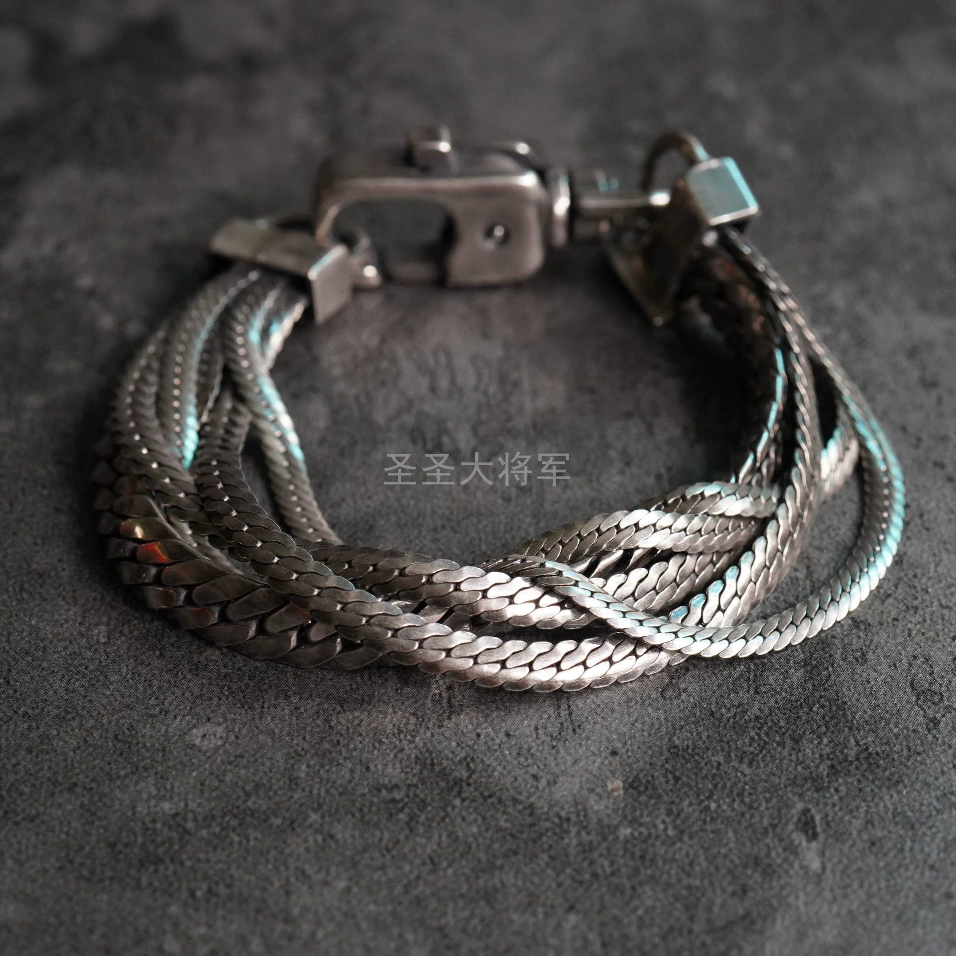 Goti Goti Stacked Snake Chain Silver Bracelet XS+S+M+L Size ONE SIZE - 1 Thumbnail