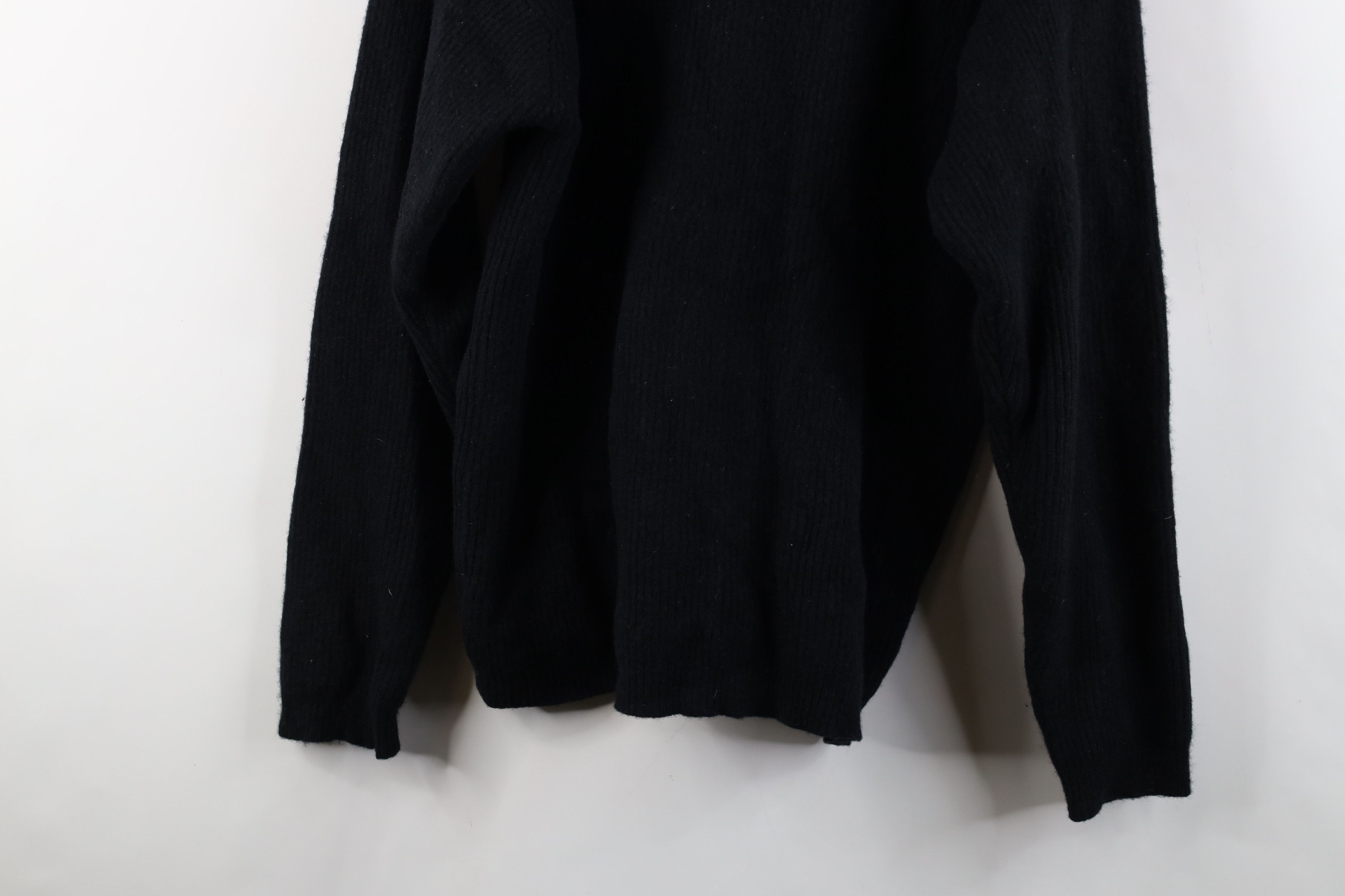 Eddie Bauer × Vintage Vintage 90s Eddie Bauer Ribbed Knit V-Neck Sweater Black Size US XL / EU 56 / 4 - 9 Thumbnail