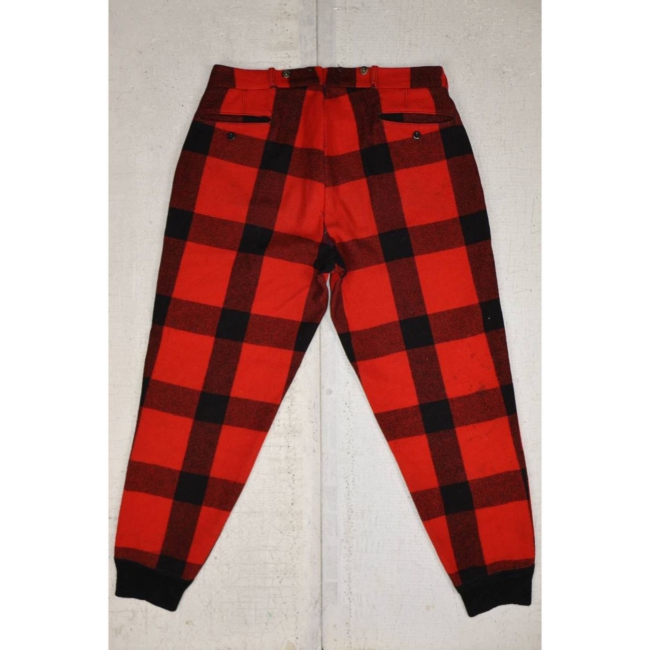 Vintage Vintage Woolrich Black & Red Plaid Wool Hunting Pants Size US 39 - 2 Thumbnail