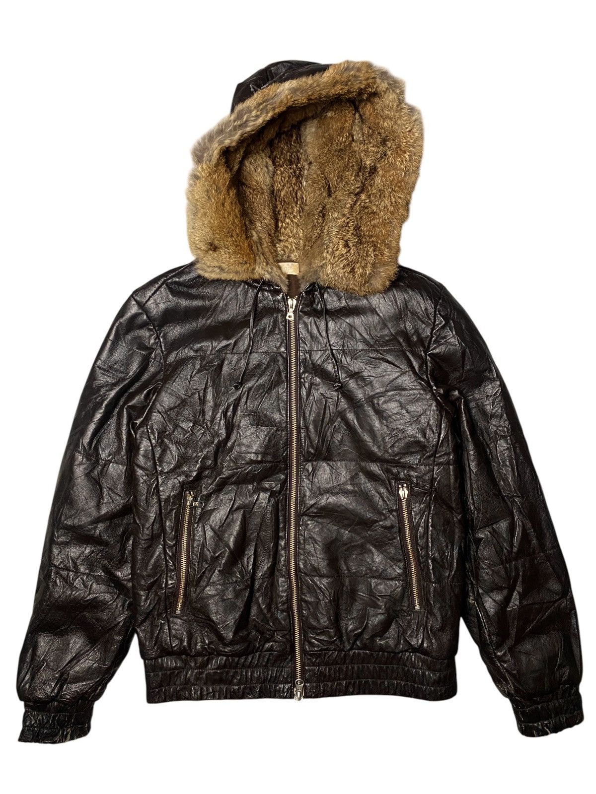 2000s Edifice Fur Pigskin Leather Jacket