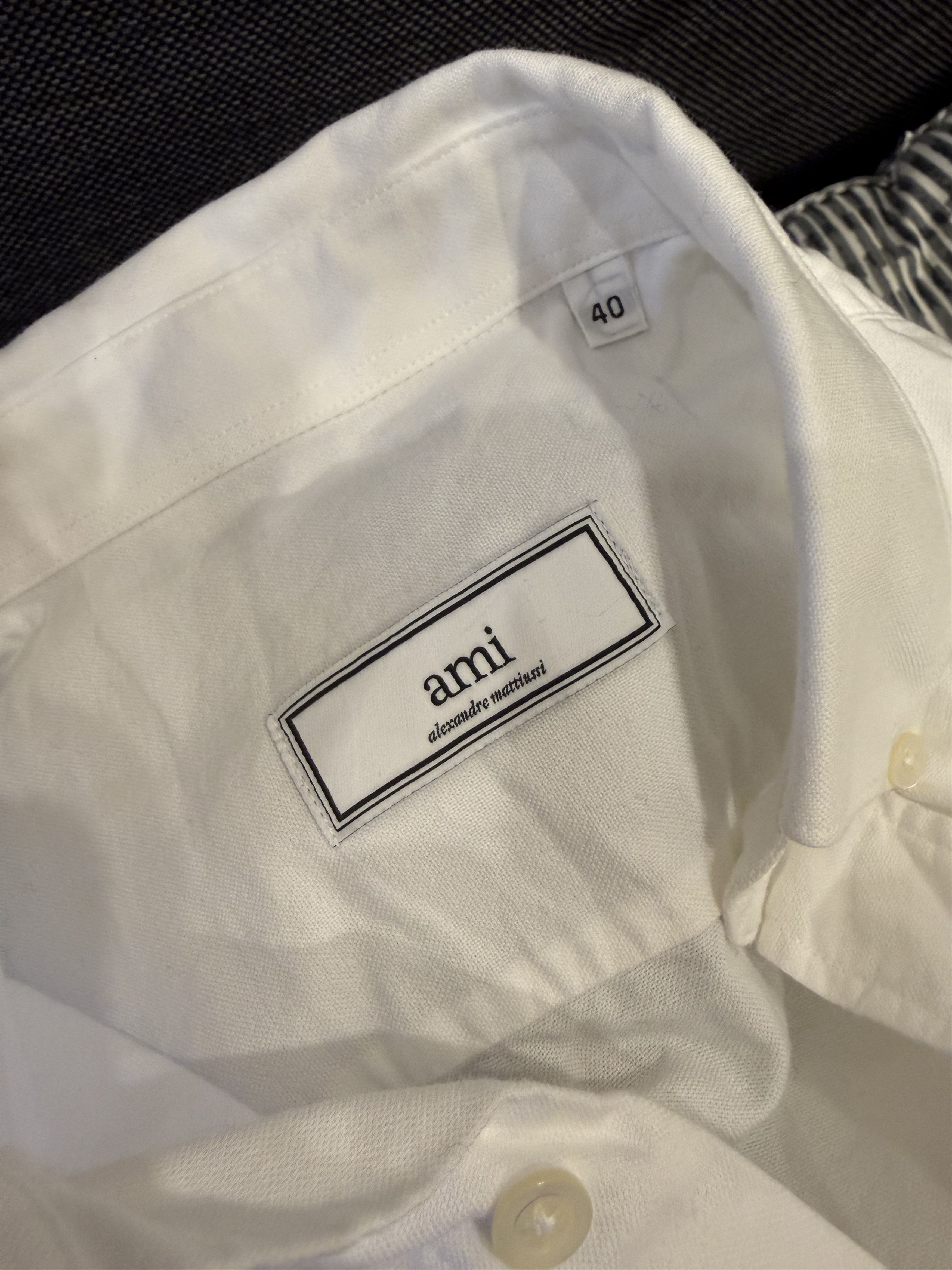 AMI AMI Paris White Oxford Button Down Shirt Size 40 Size US M / EU 48-50 / 2 - 4 Thumbnail