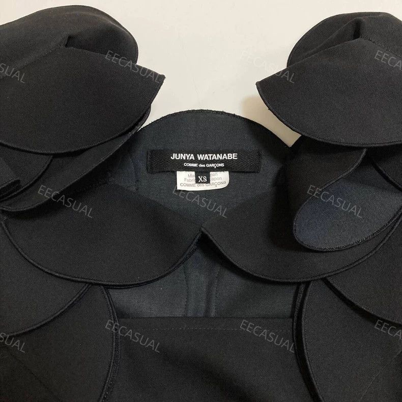Comme des Garcons Comme Des Garcons Black dimensional petal-neck wool dress Size XS / US 0-2 / IT 36-38 - 5 Thumbnail