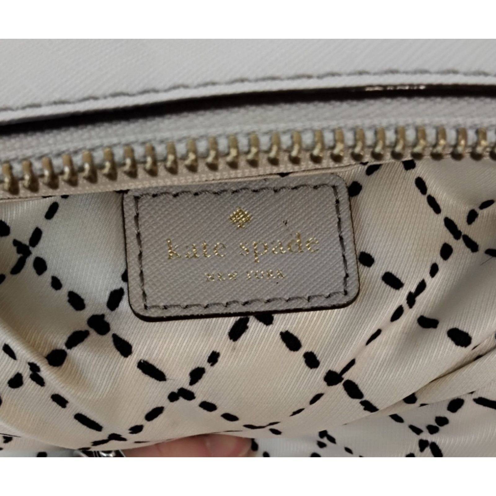 Kate Spade Kate Spade Dome Handbag Gray Pebbled Leather Purse Crossbody Size ONE SIZE - 12 Thumbnail