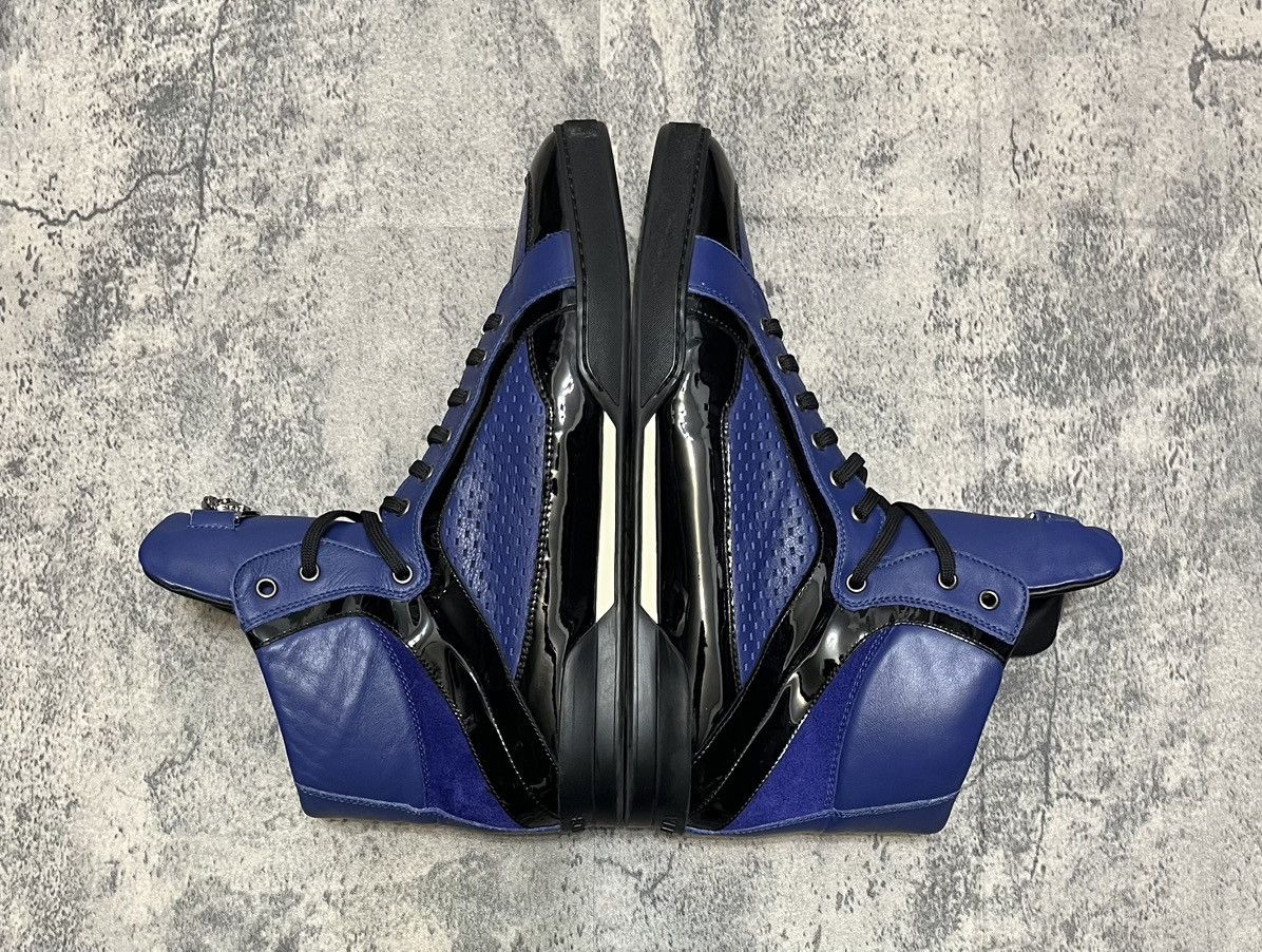 Versace Versace High Top Sneakers Blue Size US 11 / EU 44 - 3 Thumbnail