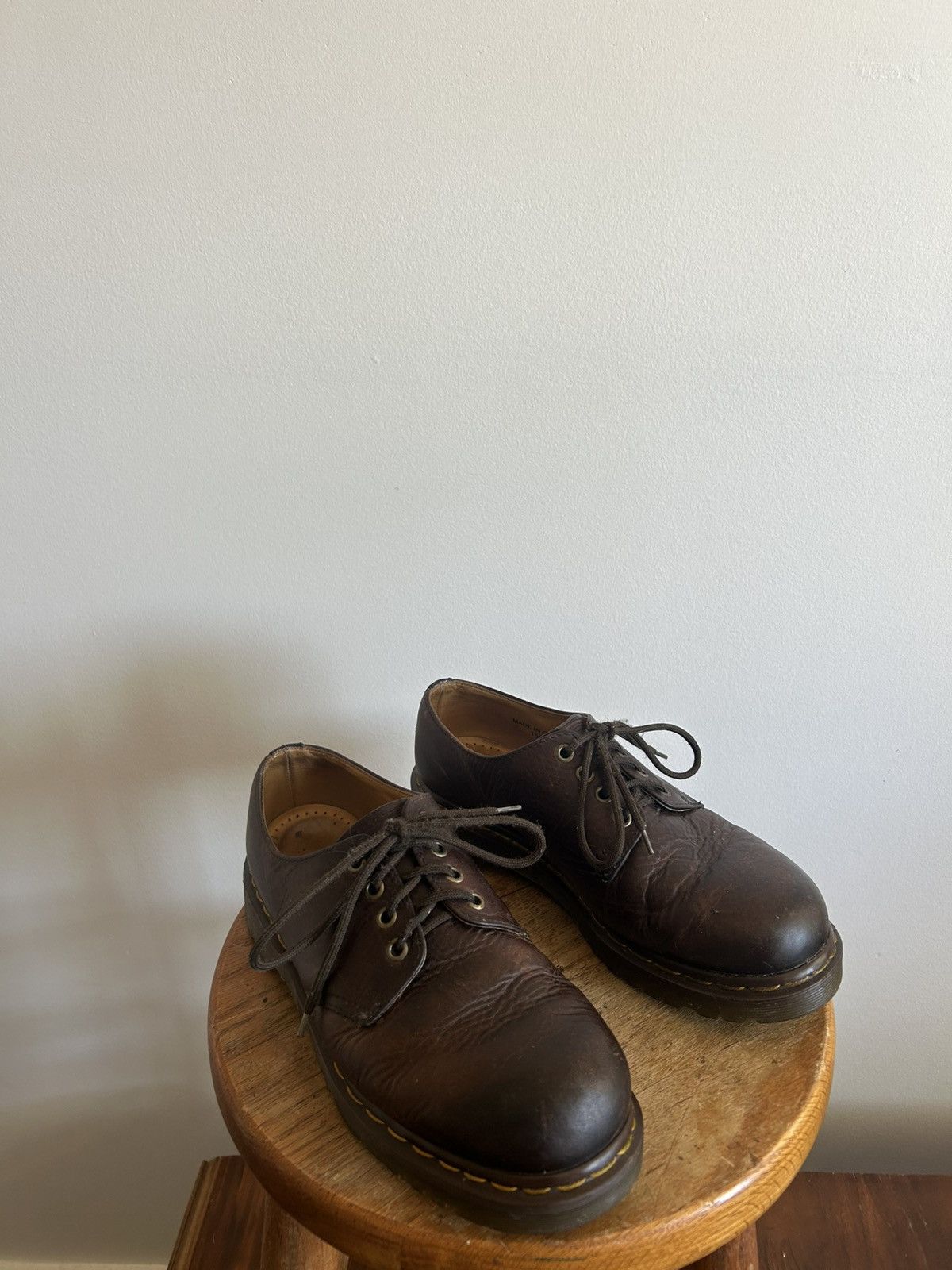 Dr Martens 12312 y2k Low Boot Lug Sole‎ Platform Brown Leather Shoes Men\'s 11 Dr. Martens Dr Martens 12312 y2k Low Boot Lug Sole Brown  main image 2