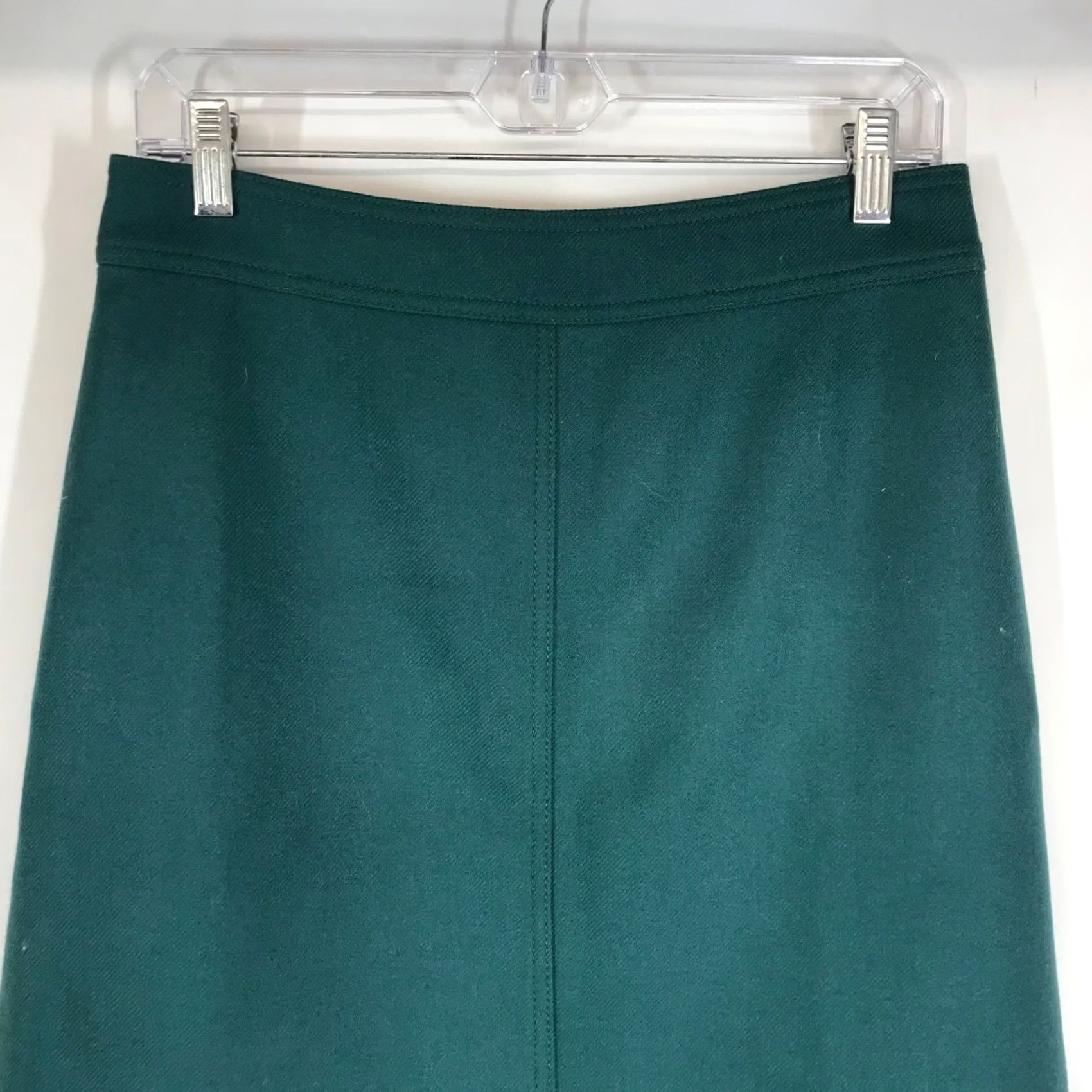 J.Crew J.Crew Womens Forest Green Wool A-Line Mini Skirt Size 6 Lined Back Zip Size 28" / US 6 / IT 42 - 2 Thumbnail