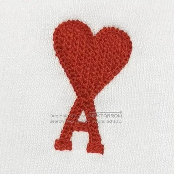 AMI AMI Alexandre Mattiussi White Heart Logo T-Shirt. Size US XXL / EU 58 / 5 - 1 Thumbnail
