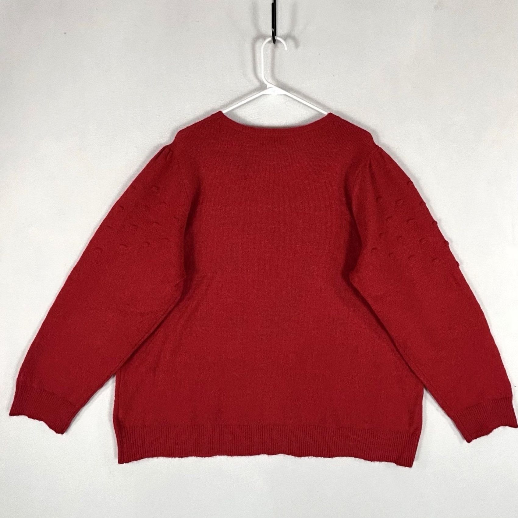 Croft & Barrow Croft & Barrow Crew Neck Sweater Womens 2X Red NWT Plus Size Casual Pullover Knit Lightweight Stretch Long Sleeve Vintage: No Size XXL / US 16-18 / IT 52-54 - 6 Thumbnail