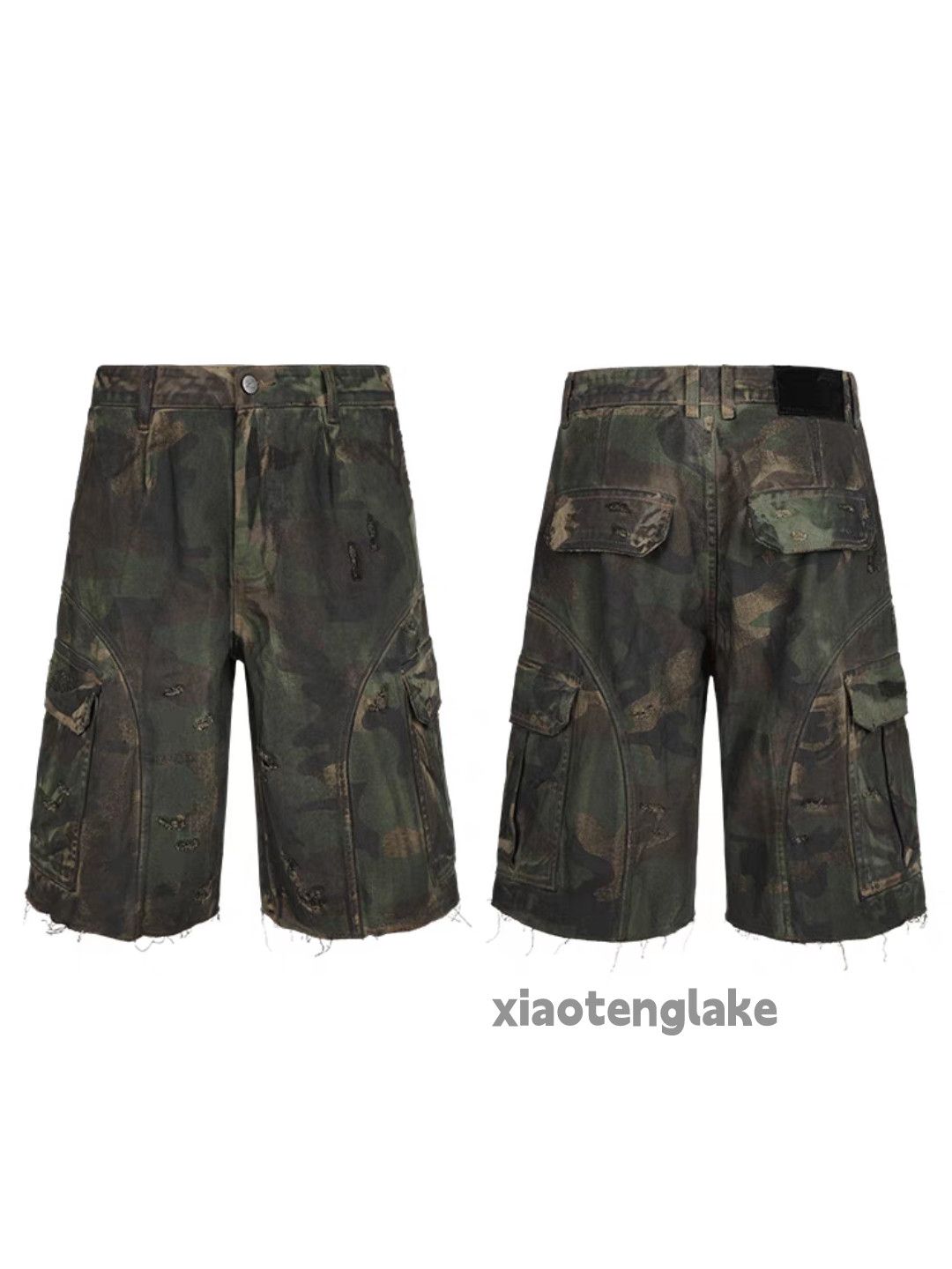 Designer × Japanese Brand × Vintage Utility outdoor workwear military paint camo cargo pants Size US 36 / EU 52 - 7 Thumbnail