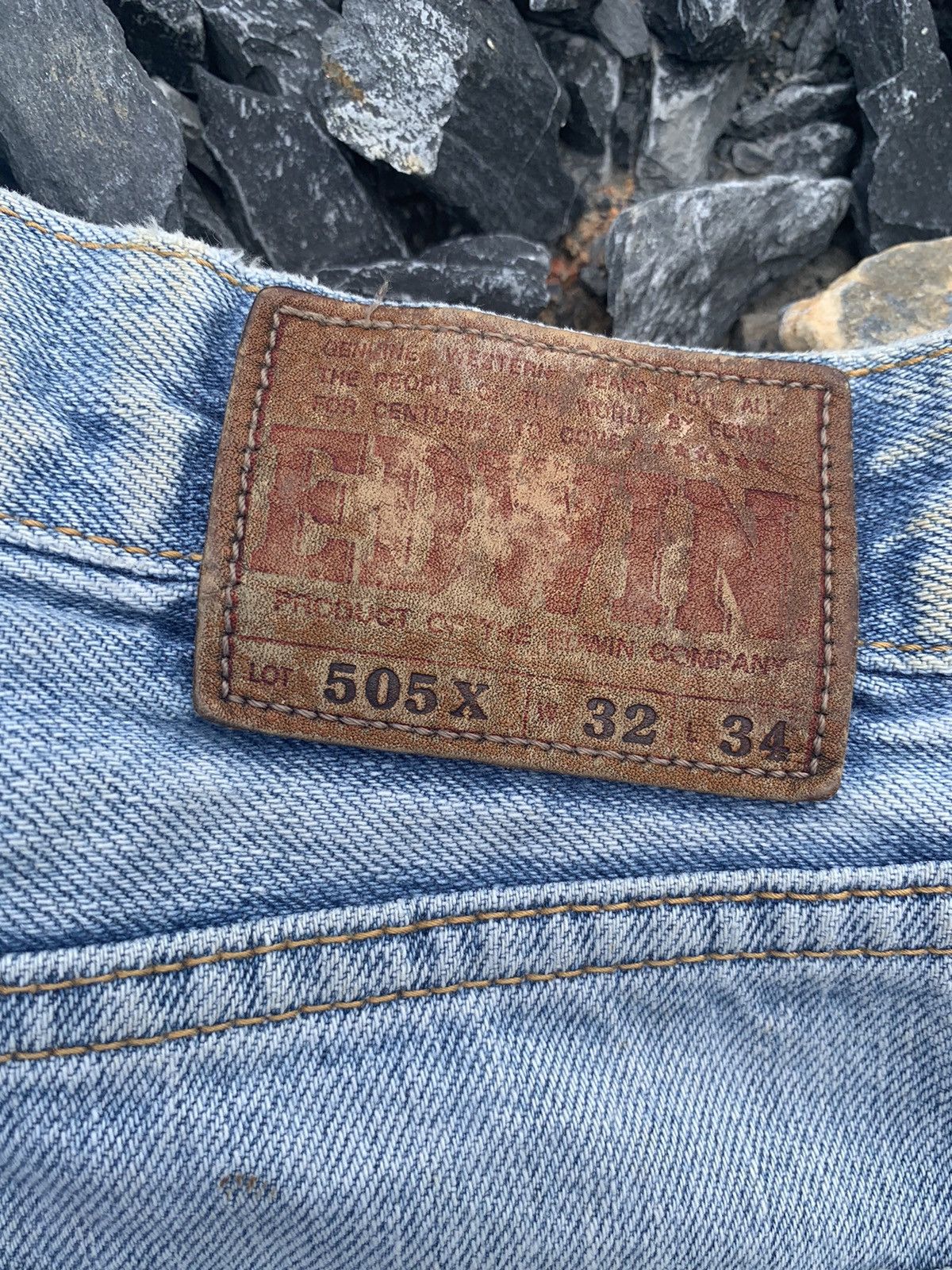 Edwin × Kapital × Vintage VINTAGE EDWIN 505X SELVEDGE BAGGY FADED DISTRESSED DENIM Size US 31 - 11 Thumbnail