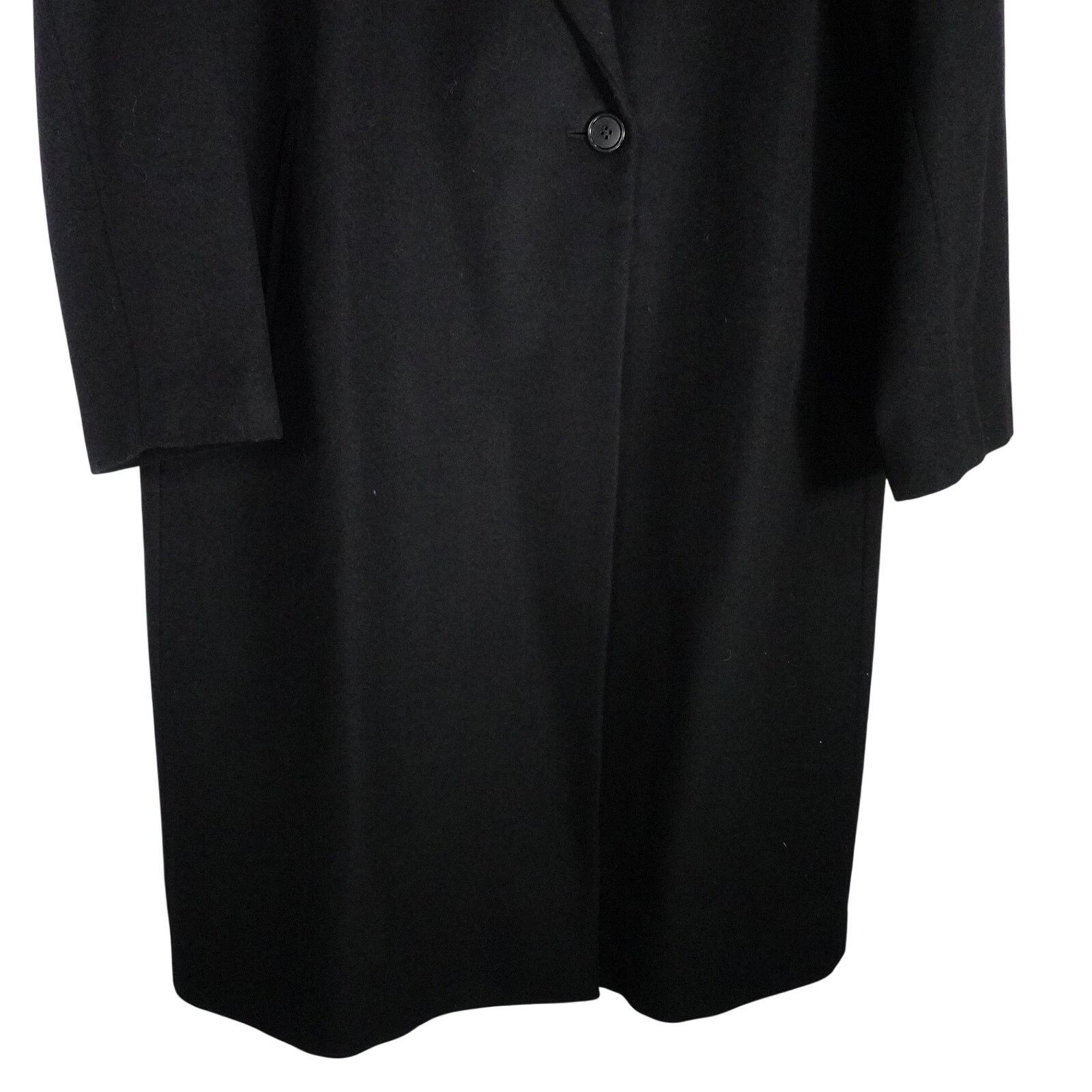 Quince Wuince Black Italian Classic Single Breasted Wool Coat XL Size XL / US 12-14 / IT 48-50 - 6 Thumbnail