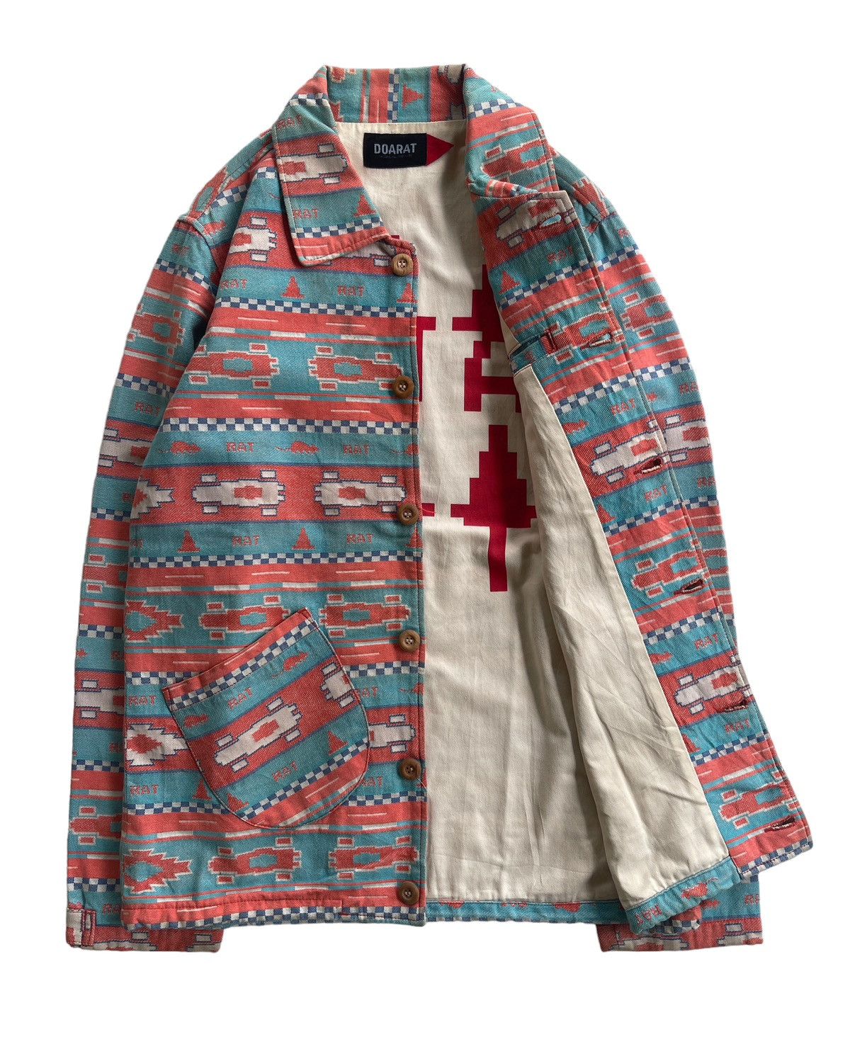 Japanese Brand DOARAT JAPAN AZTEC NATIVE CHORE JACKET Size US M / EU 48-50 / 2 - 1 Thumbnail