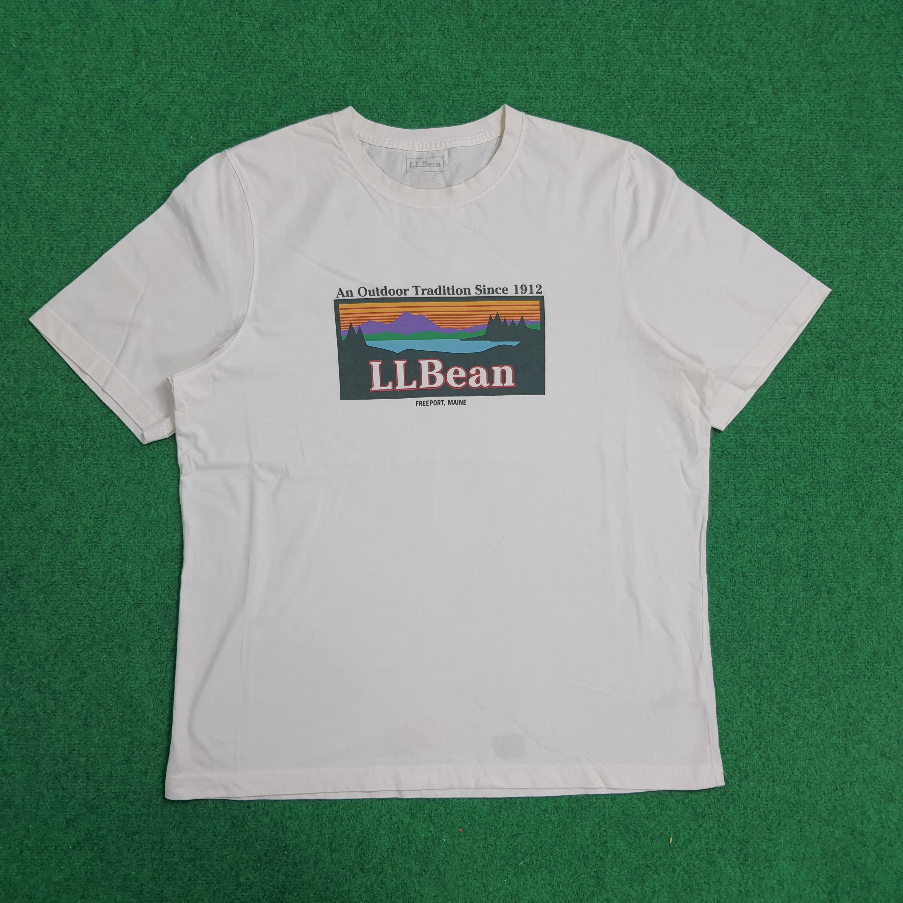 T-shirt Vintage L.L.Bean Script - Rouge - Taille XL Homme