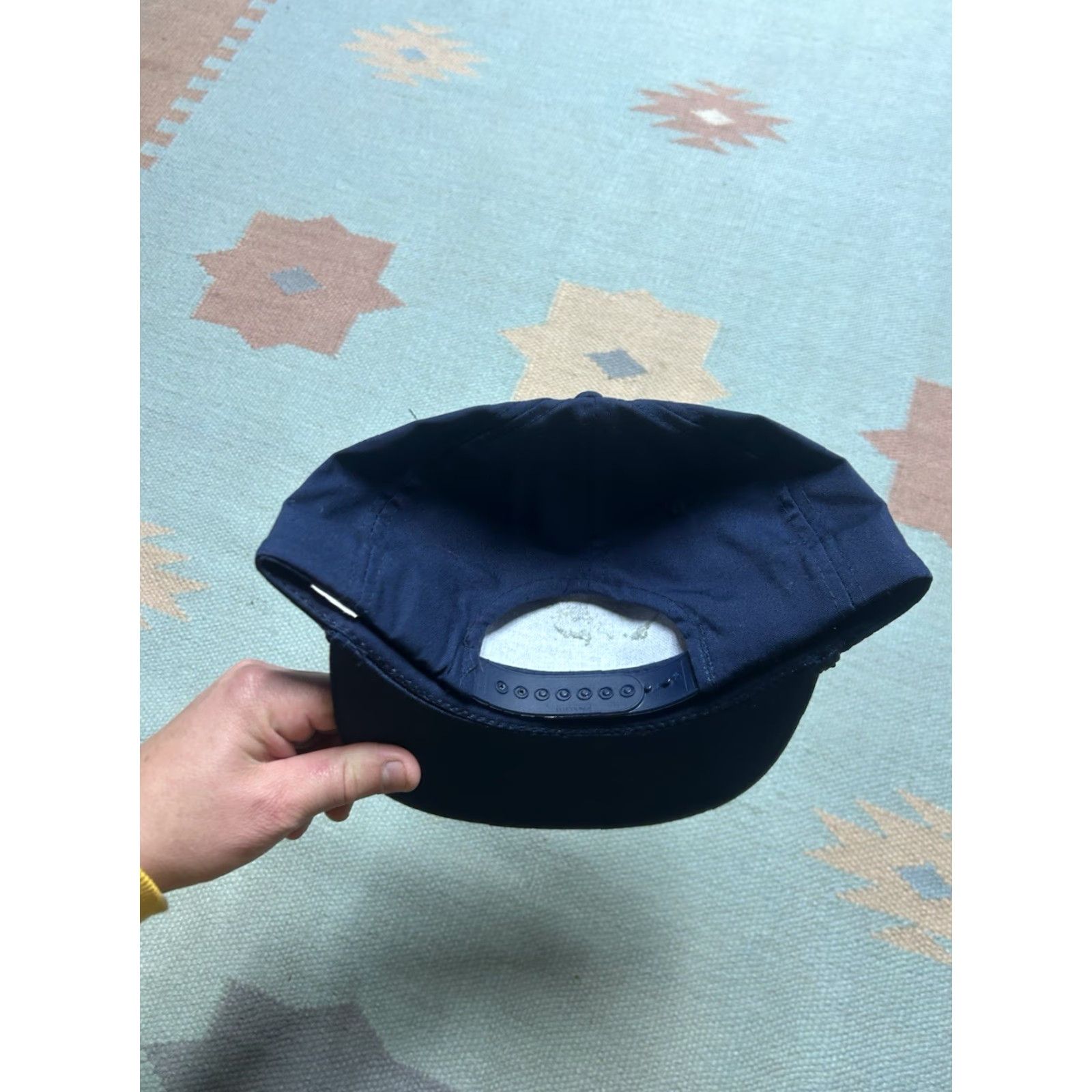 Vintage VINTAGE SnapBack hat cap Pratt Builders Michigan construction navy blue Size ONE SIZE - 4 Thumbnail