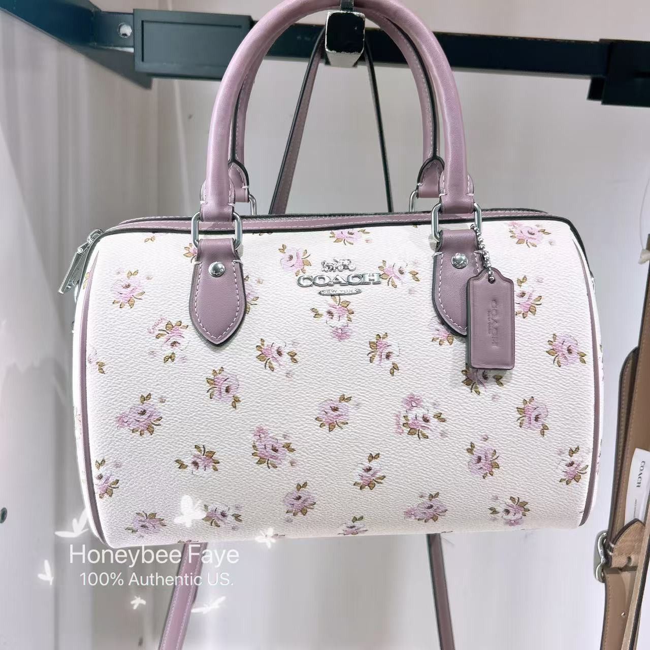 Coach NWT Coach Rowan Satchel Bag With Floral Print CAL58 Size ONE SIZE - 1 Thumbnail