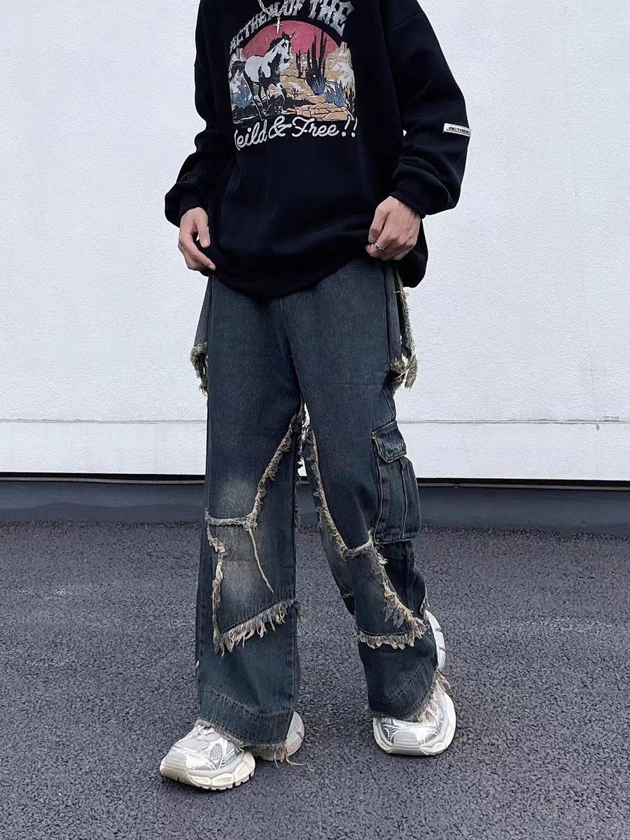 Japanese Brand × Jean Detachable pentagram design baggy jeans Size US 34 / EU 50 - 3 Thumbnail