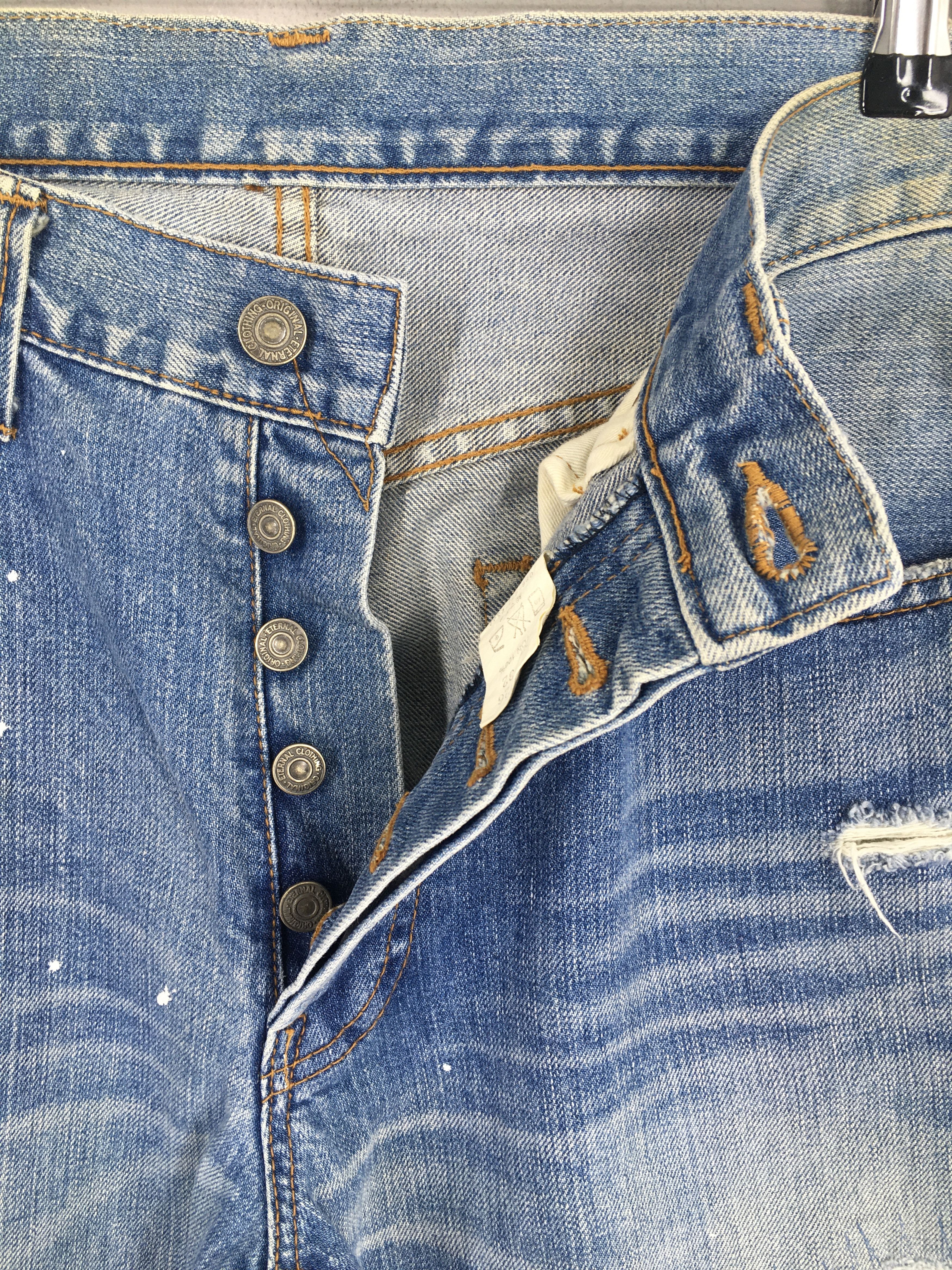 Eternal Size 31x31.5 Vintage Eternal Low Rise Distressed Jeans S551 Size US 31 - 6 Thumbnail