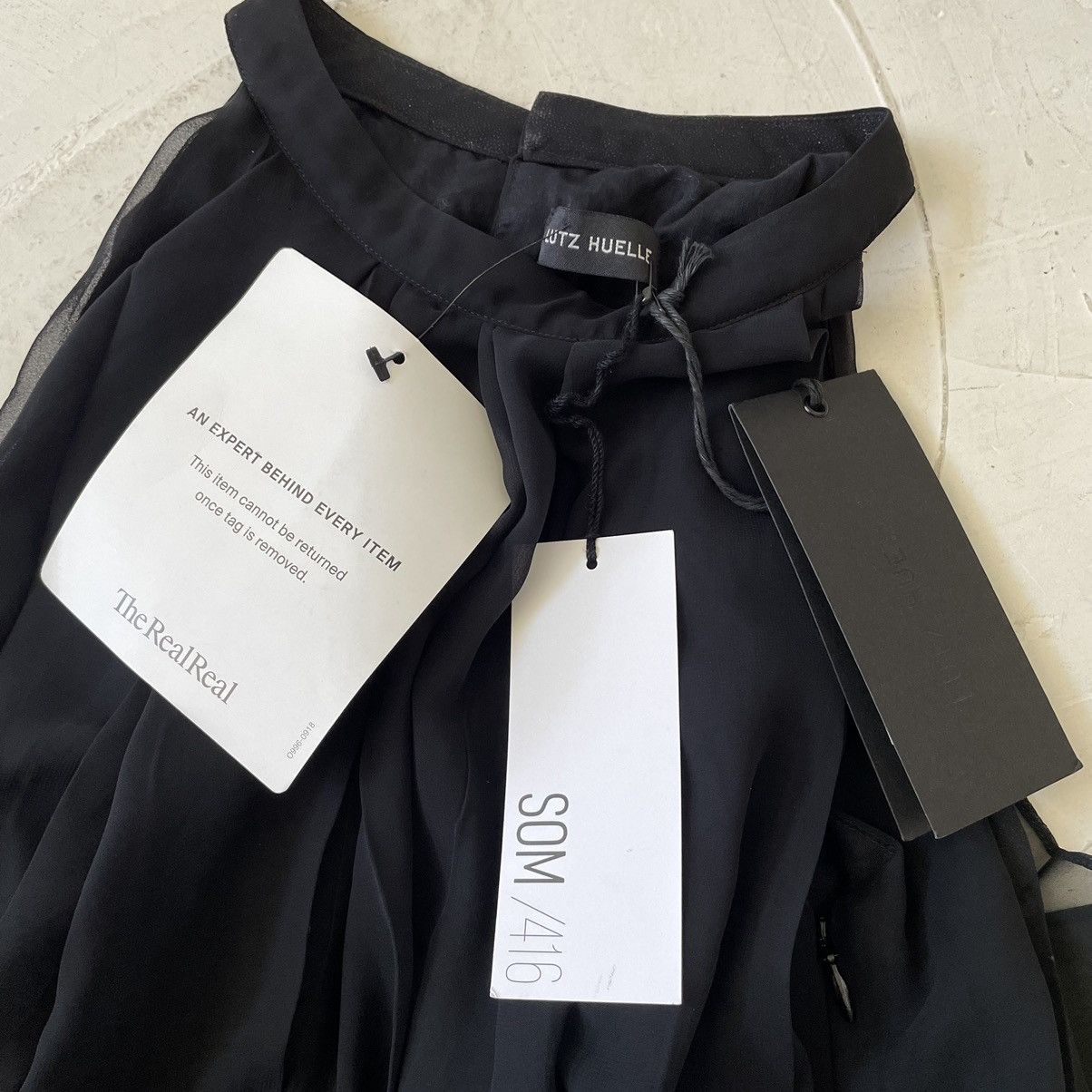 Other Lutz Huelle Asymmetrical Black Mini Dress Designer Dress Size L / US 10 / IT 46 - 4 Thumbnail