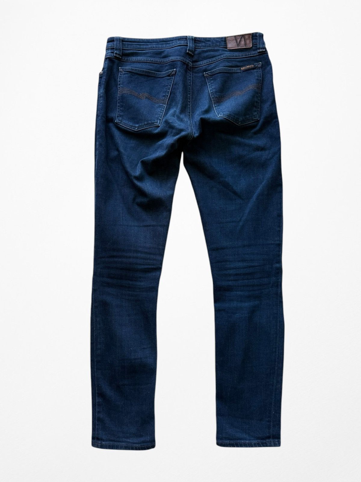 Designer Nudie Jeans Skinny Lin dry steel organic cotton jeans slim Size US 32 / EU 48 - 2 Thumbnail