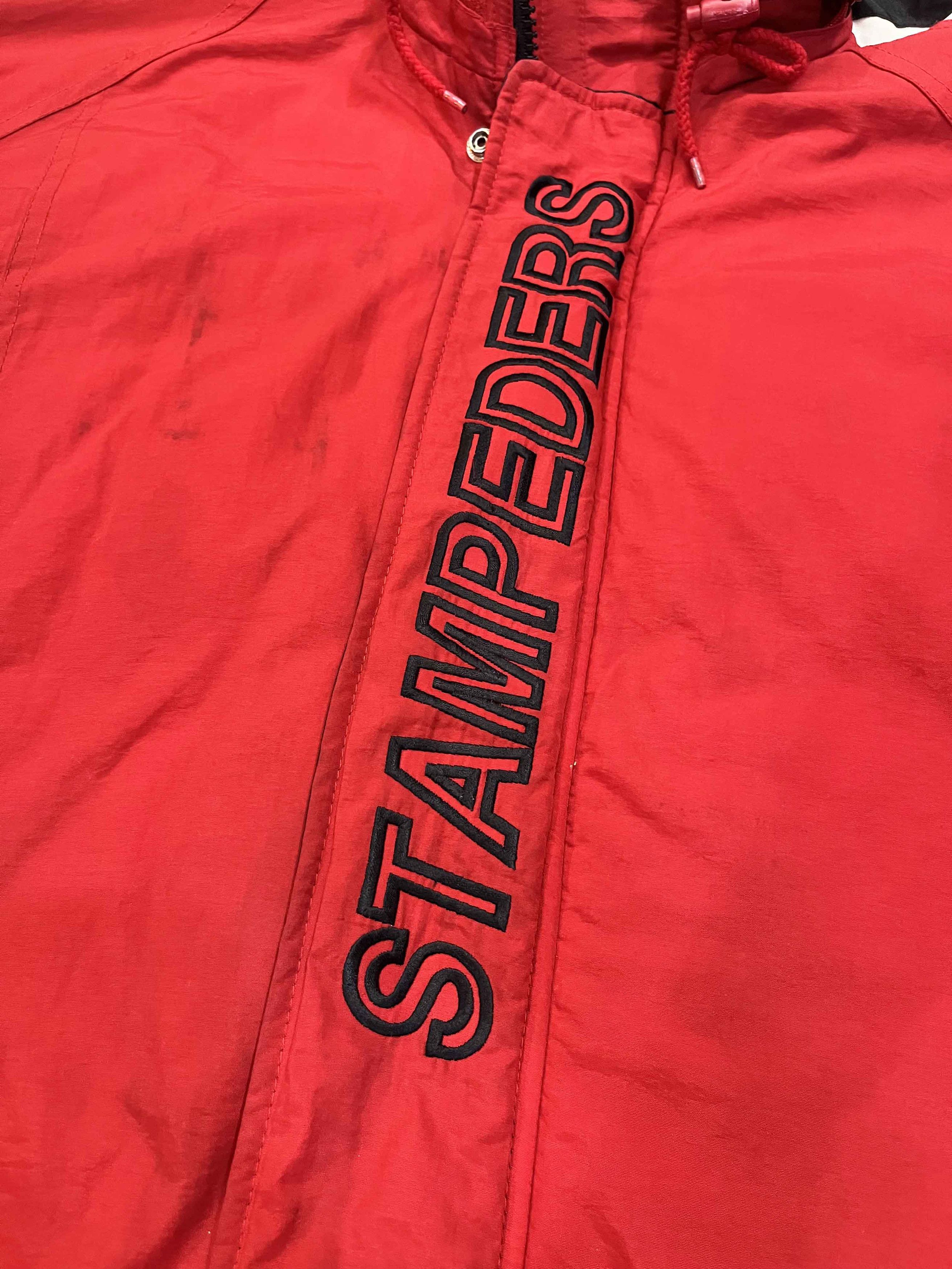 Starter × Vintage Vintage Starter CFL Calgary Stampeders Hoodie Puffer Jacket Size US XL / EU 56 / 4 - 2 Thumbnail