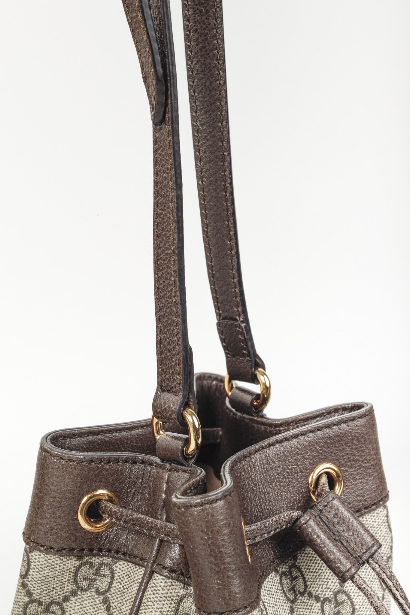 Gucci Gucci Ophidia Brown GG Supreme Mini Bucket Bag Size ONE SIZE - 8 Thumbnail