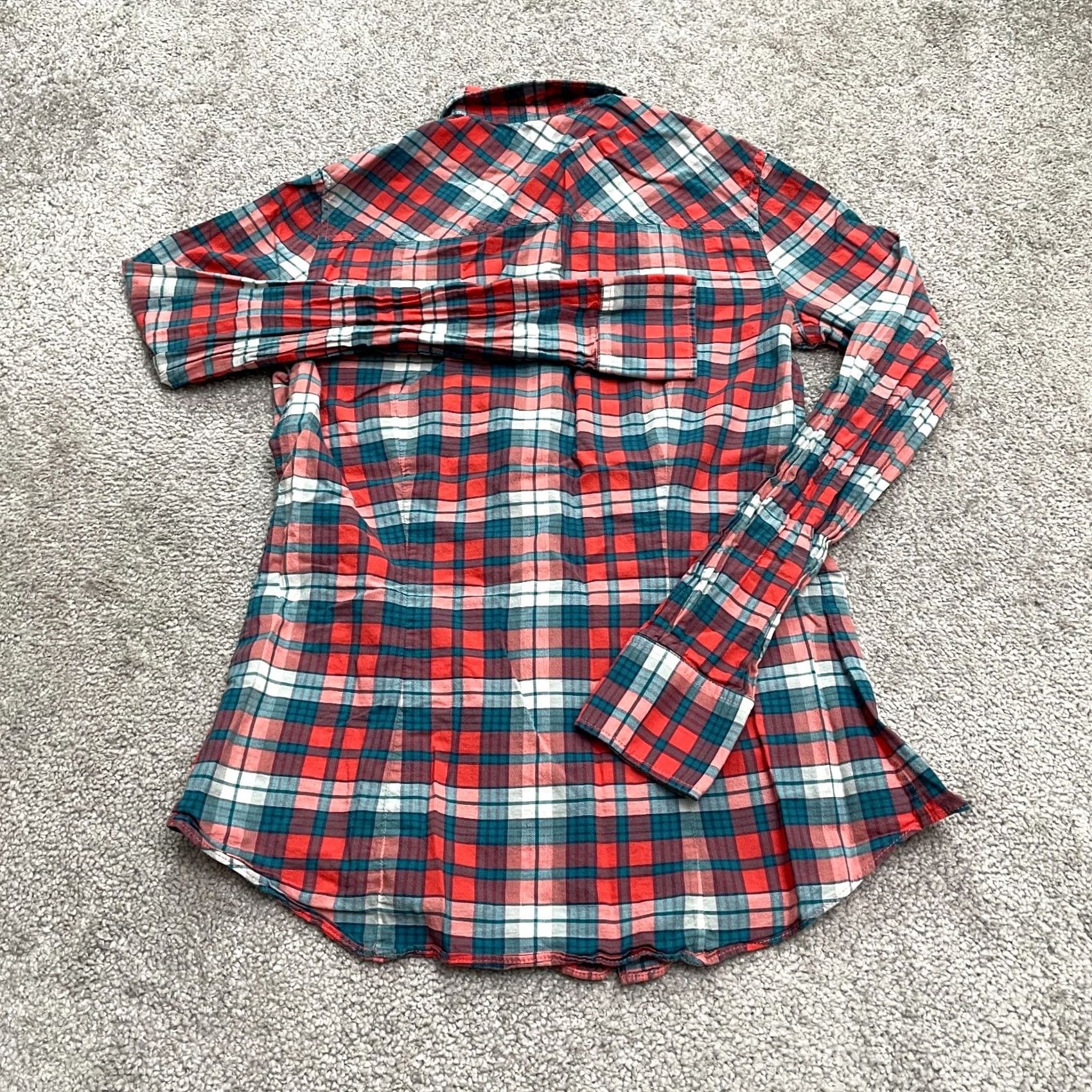 J.Crew J. Crew Shirt Womens XXS Multi Plaid Cotton Casual Long Sleeve Button Down Top Size XXS / US 00 / IT 34 - 2 Thumbnail