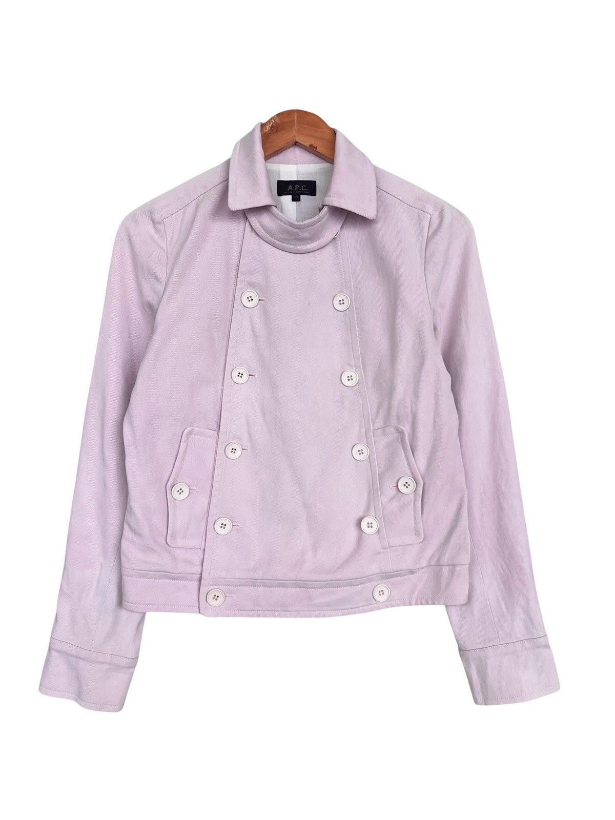 A.P.C. Vintage APC France Double Breasted Cropped Fifre Jacket Size S / US 4 / IT 40 - 2 Thumbnail