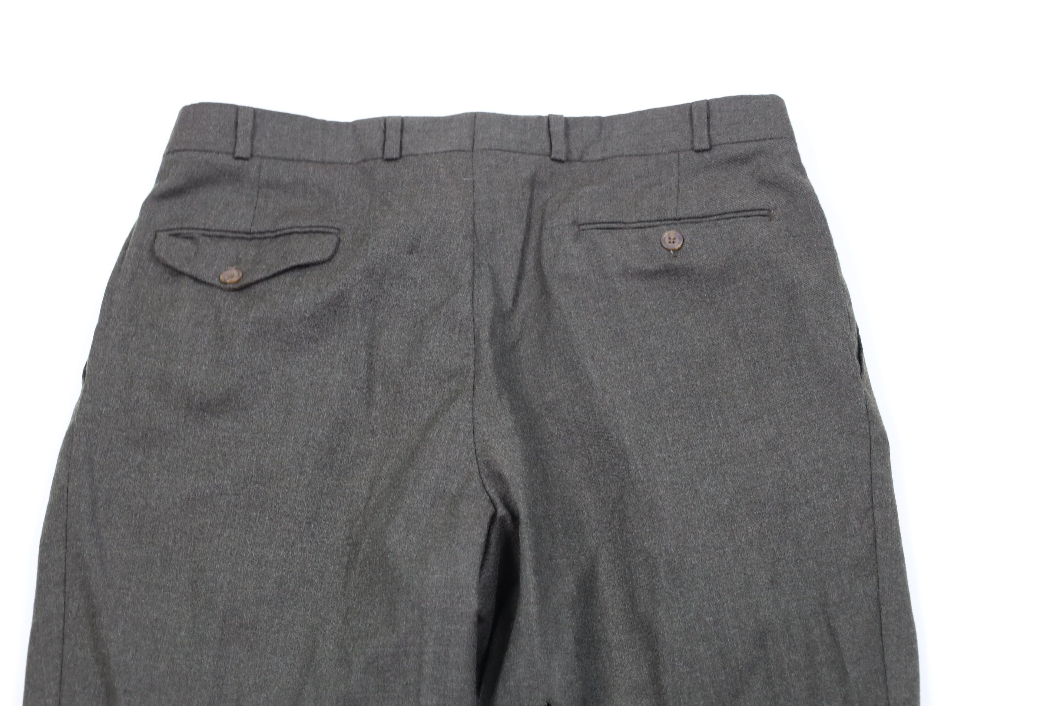 Ralph Lauren Vintage 90s Chaps Ralph Lauren Wide Leg Chino Pants Green Size US 34 / EU 50 - 9 Thumbnail