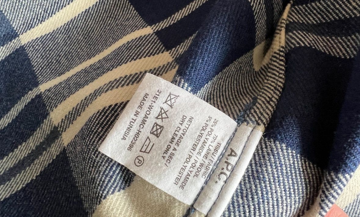 A.P.C. Apc flannel button up pre owned xxl blue fits like xl Size US XXL / EU 58 / 5 - 3 Thumbnail