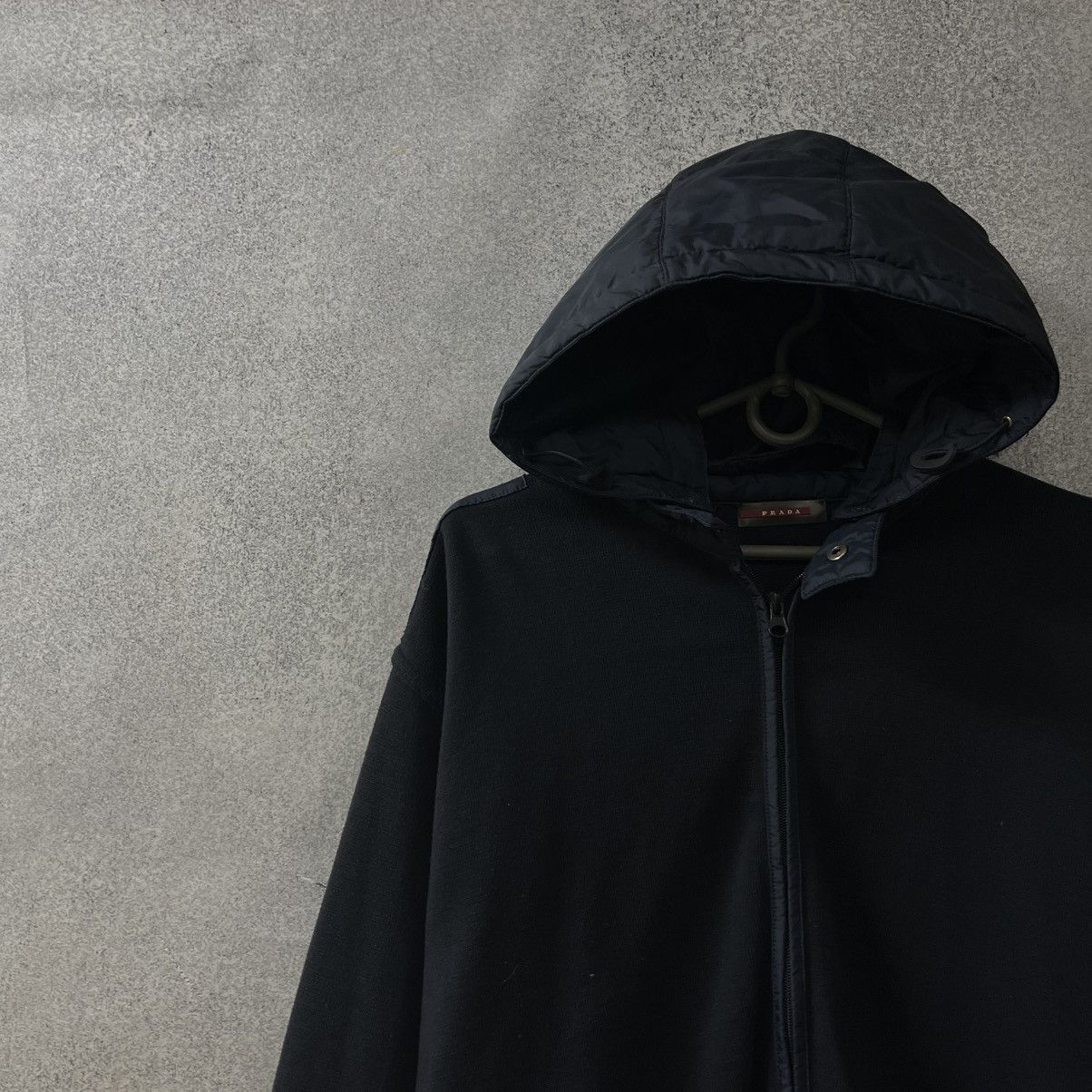 Prada Vintage Prada Hoodie Red Tab Basic Designer black Luxury Size US L / EU 52-54 / 3 - 3 Thumbnail