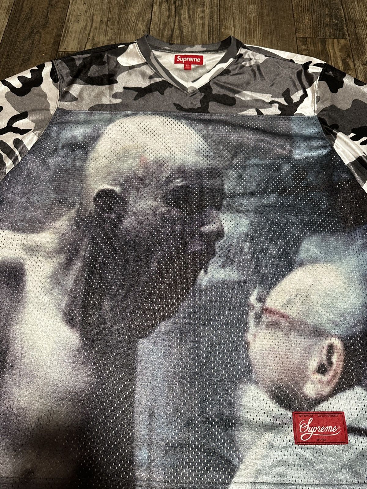Supreme Supreme x Aphex Twin Snow Camo Football Jersey | Grailed