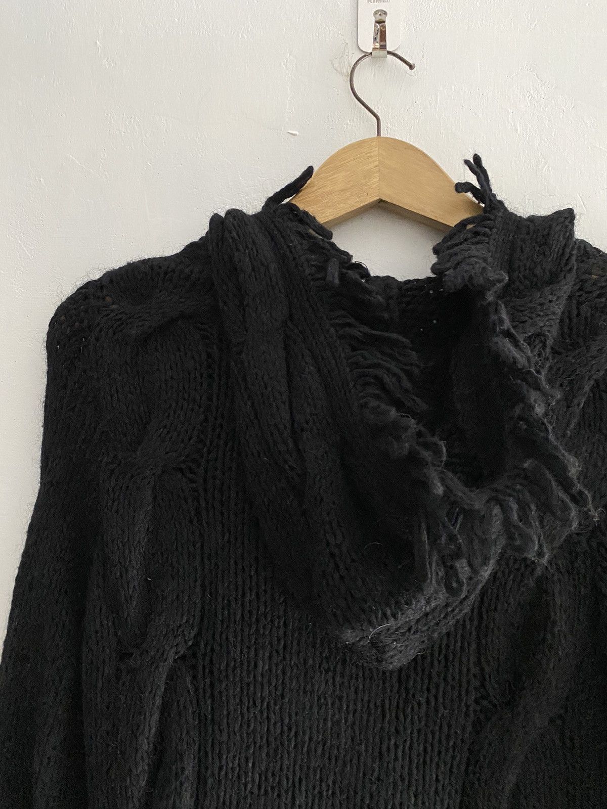 Japanese LGB style apj cable wool tassel knit hoodie