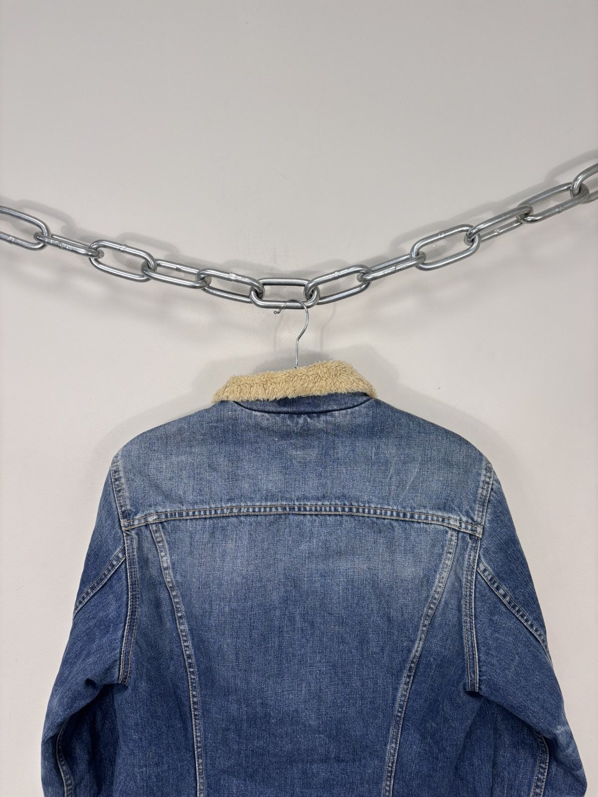 Levi's Vintage Levi’s Women’s Blue Denim Sherpa Jacket Size M / US 6-8 / IT 42-44 - 15 Thumbnail
