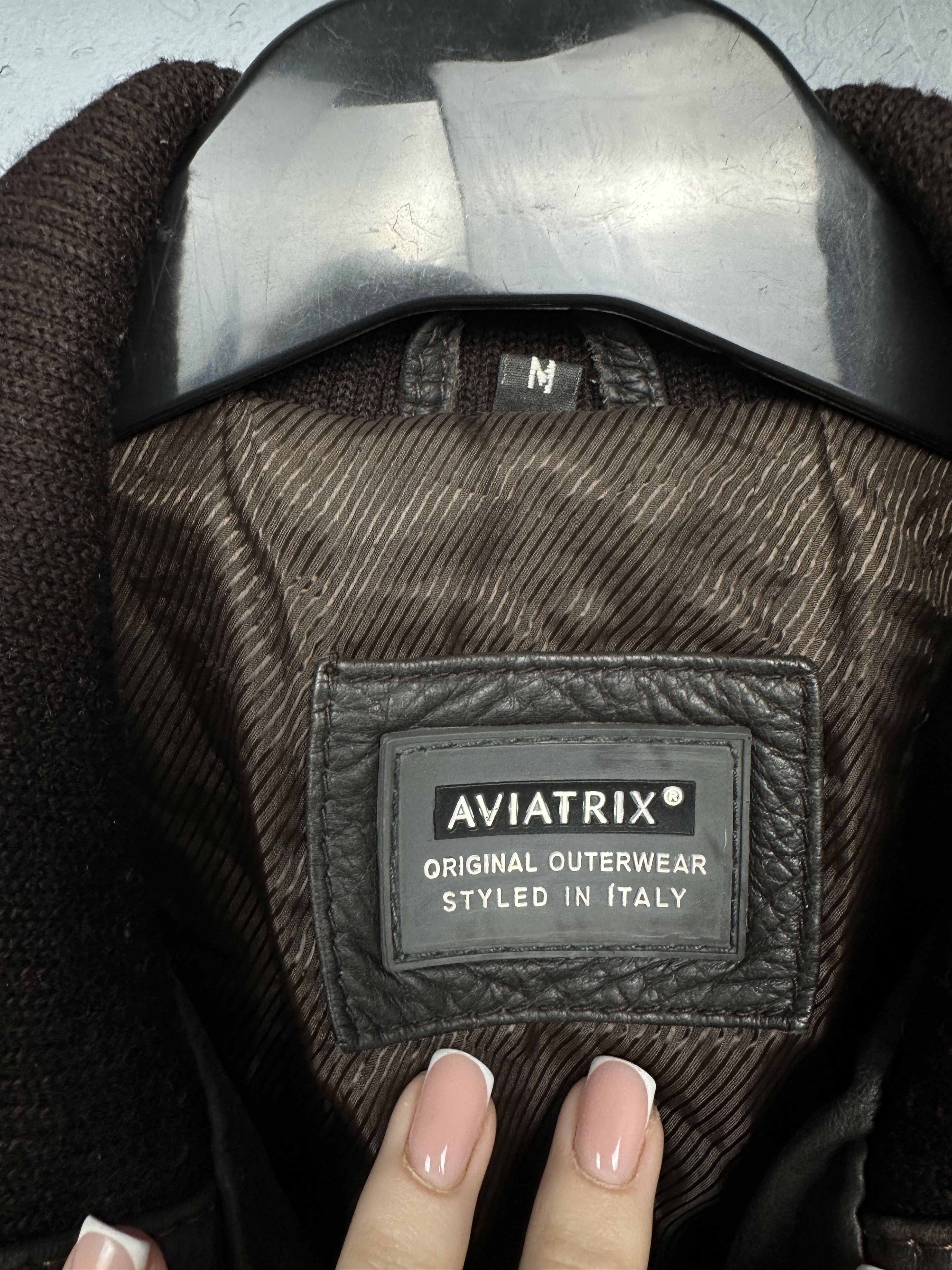 Genuine Leather Aviatrix Vintage Mens Military Leather Jacket Size US M / EU 48-50 / 2 - 3 Thumbnail
