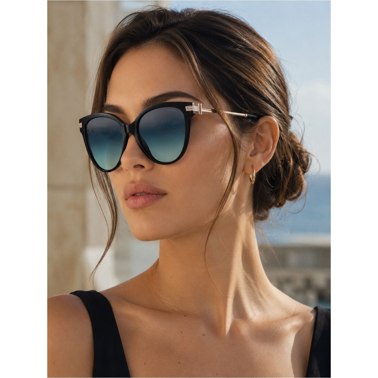 Tiffany & Co. New TIFFANY & CO TF4193B 80019S Black Frame Blue Gradient Size ONE SIZE - 2 Thumbnail