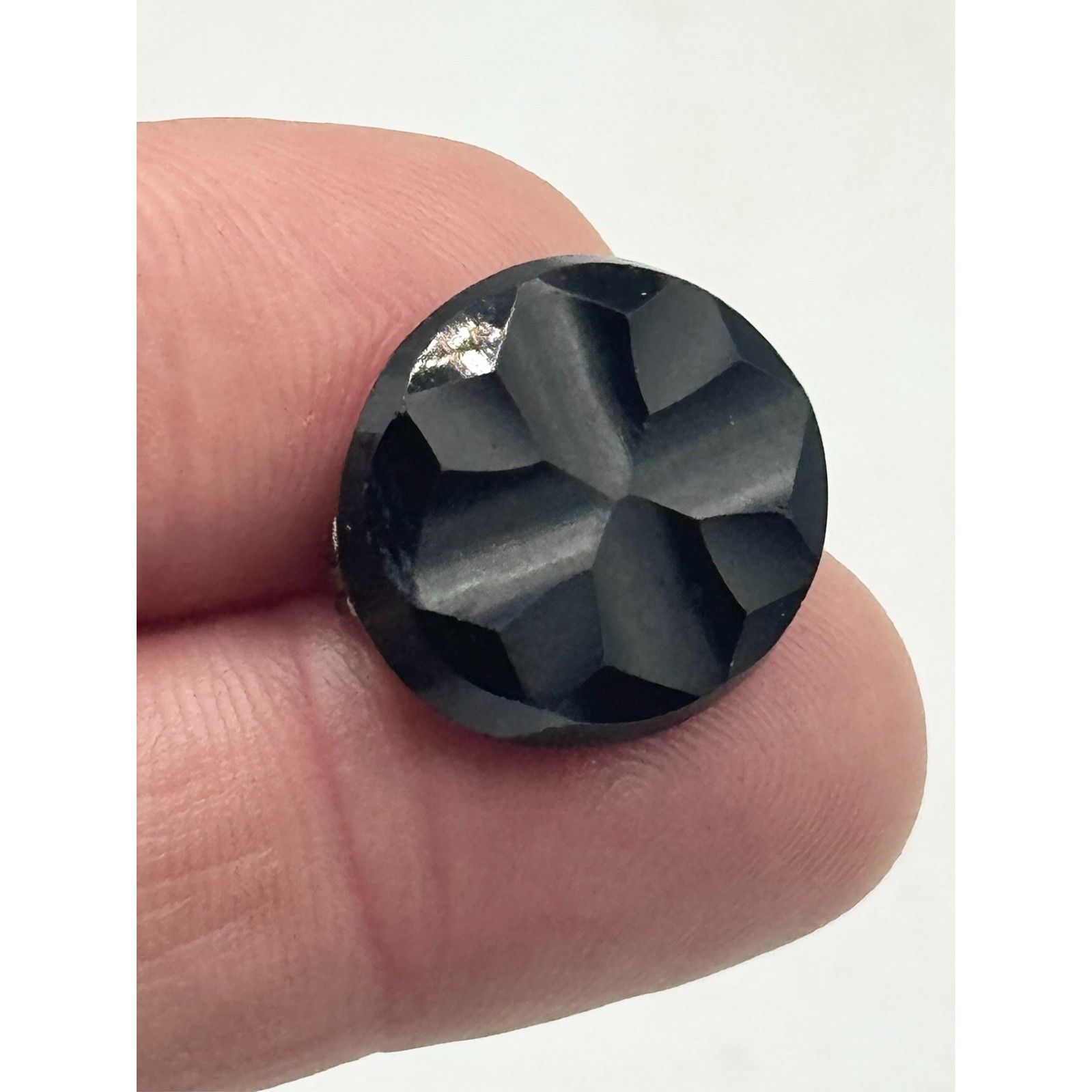 Vintage Antique Victorian black jet carved cross mourning pin Size ONE SIZE - 4 Thumbnail